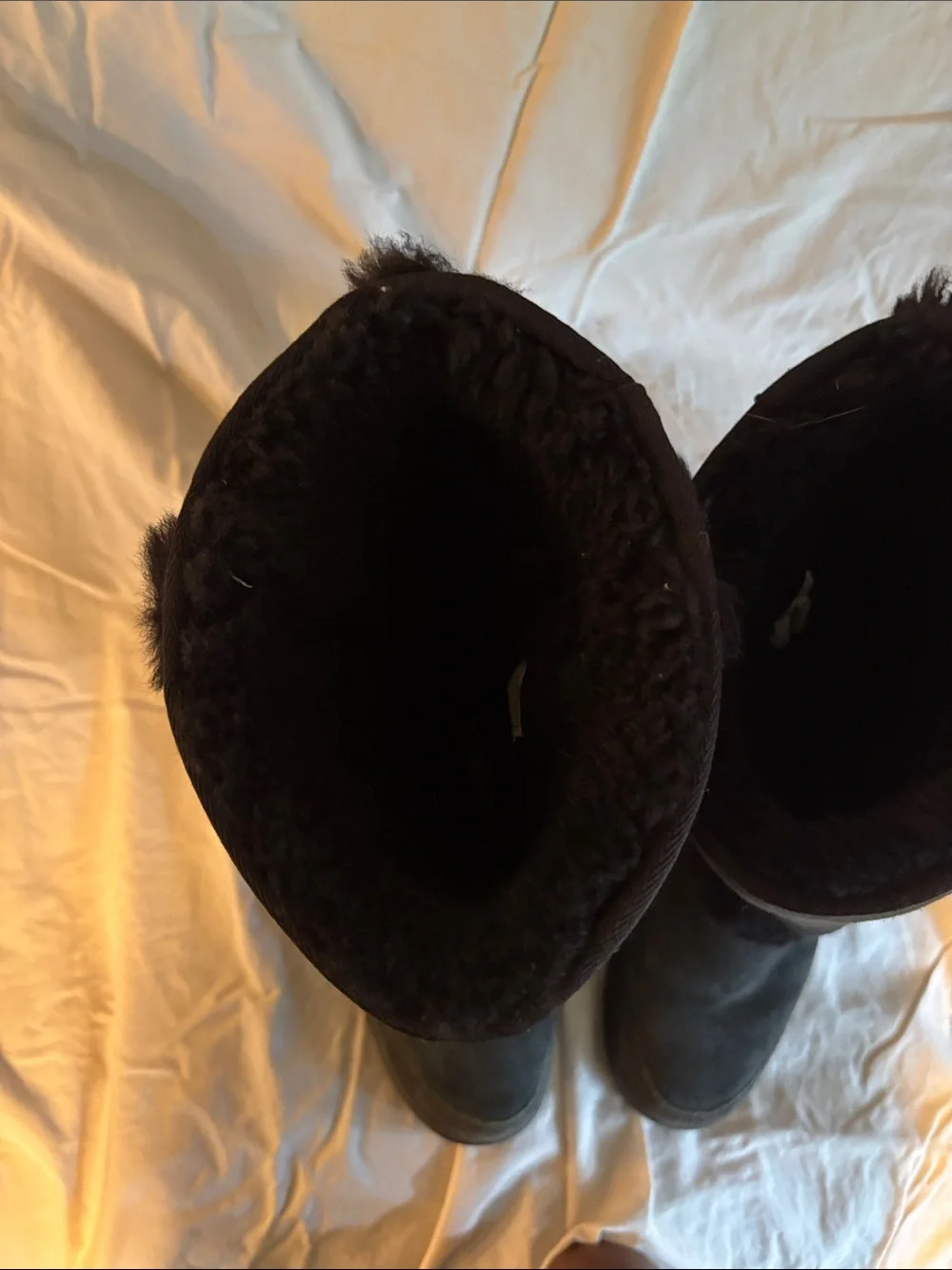 UGG Black Shearling-Trim Tall Women's Winter Boots